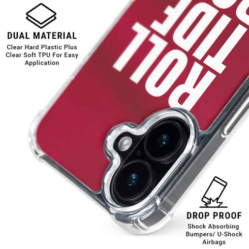 University of Alabama Roll Tide Roll iPhone 16 Clear Case